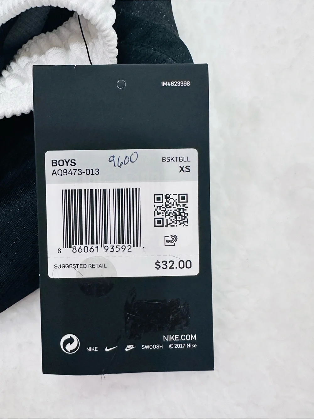Boy’s Nike Black and White Shorts
